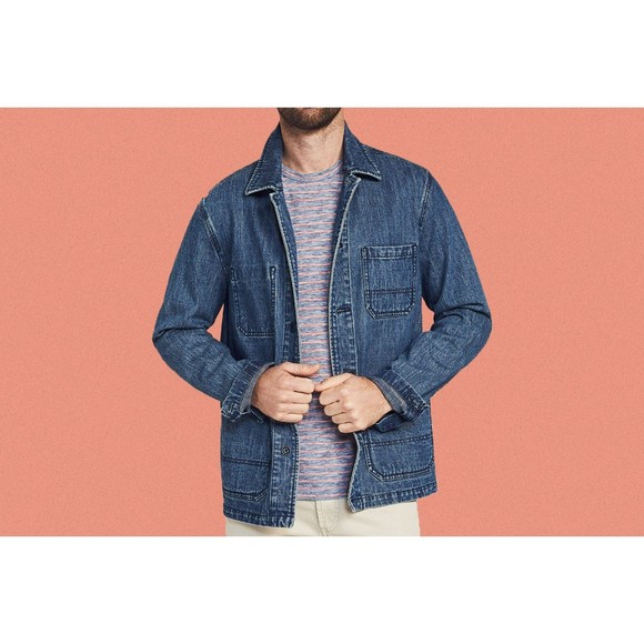 Faherty’s Bayshore Indigo Chore Jacket size S - Picture 1 of 8